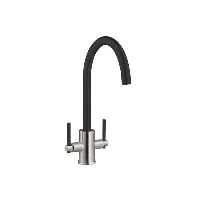 Prima+ Granite 1.5B Inset Sink & Swan Neck Mixer Tap Pack - Black Image 3