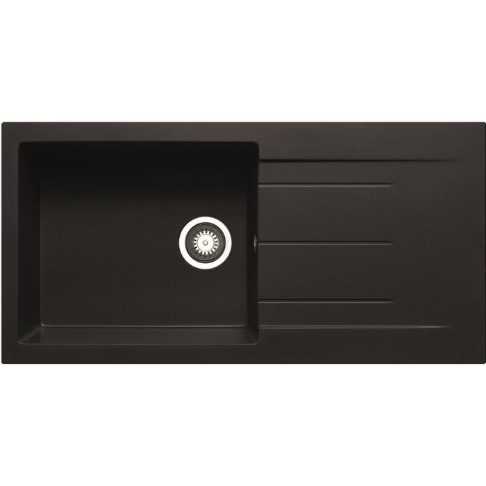 Prima+ Granite 1B Inset Sink & Staten Tap Pack - Black Image 2