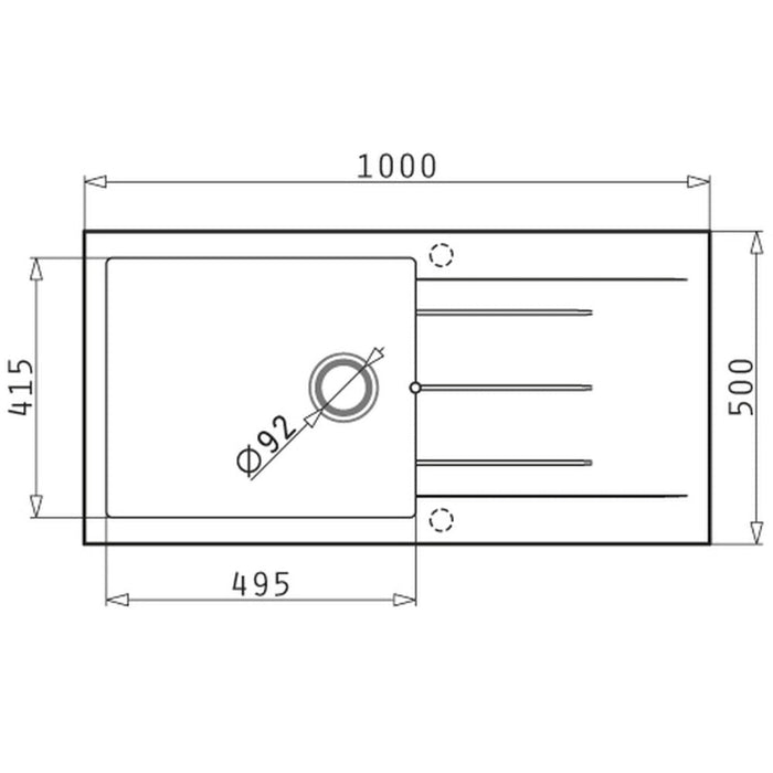 Prima+ Granite 1B Inset Sink & Staten Tap Pack - Black Image 5