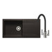 Prima+ Granite 1B Inset Sink & Swan Neck Mixer Tap Pack - Black Image 1
