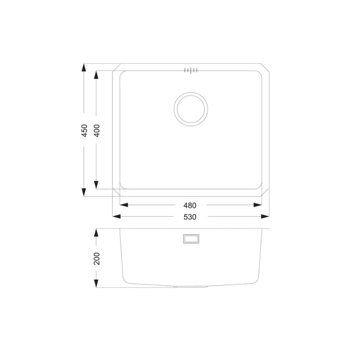 Prima+ Large 1.0B R25 Undermount Sink - St/Steel Image 3