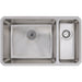 Prima+ Large 1.5B R25 LH Undermount Sink - St/Steel Image 1