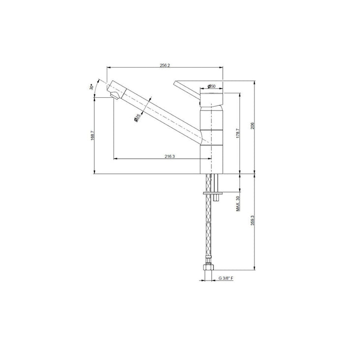 Prima+ Murray Single Lever Mixer Tap - Chrome Image 3