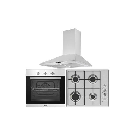 Prima Oven Gas Hob & Chimney Hood Pack - St/Steel Image 1