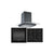 Prima Oven Gas Hob & Curved Glass Chimney Hood Pack - Black Image 1