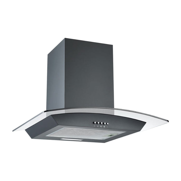 Prima Oven Gas Hob & Curved Glass Chimney Hood Pack - Black Image 4