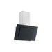 Prima PRAE0038 60cm Angled Chimney Hood - Black Glass Image 1