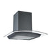 Prima PRCGH017 60cm Curved Glass Chimney Hood - Black Image 1