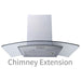 Prima PRCGH801 Curved Chimney Hood Extension - St/Steel Image 1