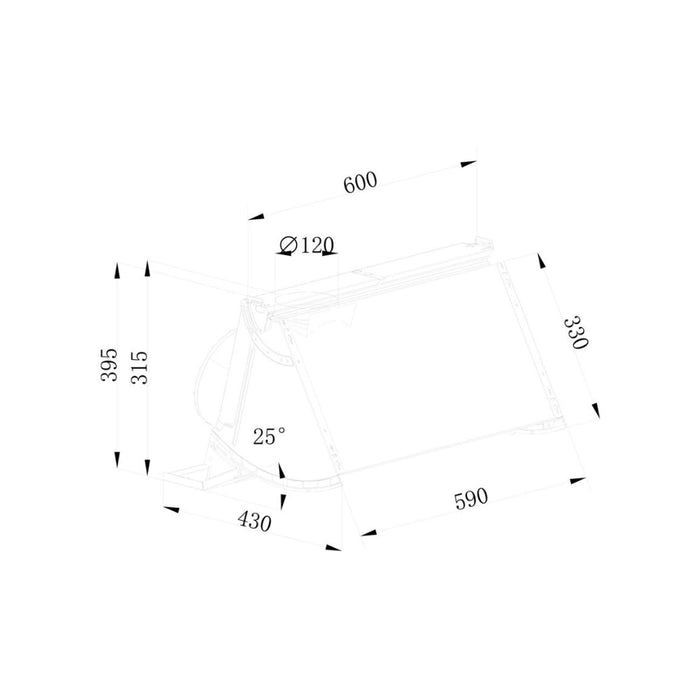 Prima PRCH551 60cm Integrated Hood - Grey Image 2