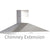 Prima PRCH800 81cm Chimney Hood Extension - St/Steel Image 1