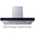 Prima PRCH802 81cm Chimney Hood Extension - St/Steel Image 1