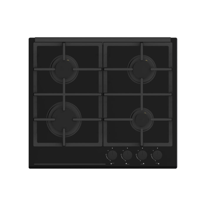 Prima+ PRGH218 60cm Gas on Glass Hob - Black Image 1