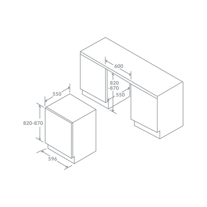 Prima PRRF101 B/I Under Counter Larder Fridge Image 4