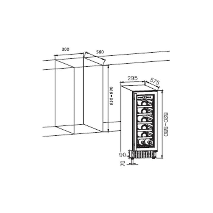 Prima PRWC408 30cm Wine Cooler - Black Image 2