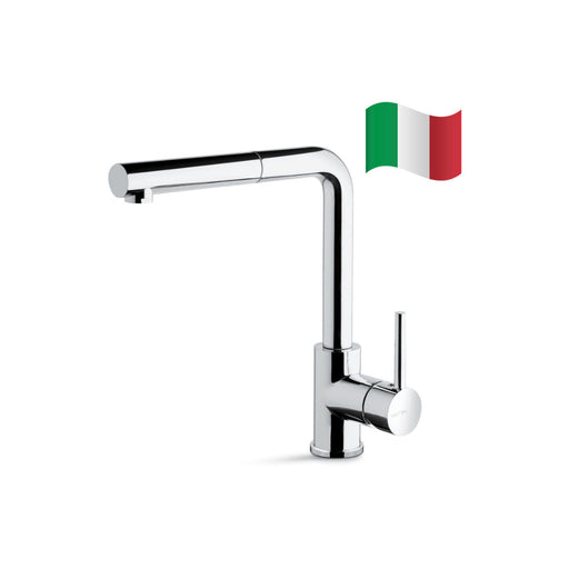 Prima+ Riace Single Lever L-Shaped Mixer Tap w/Pull Out - Chrome Image 1