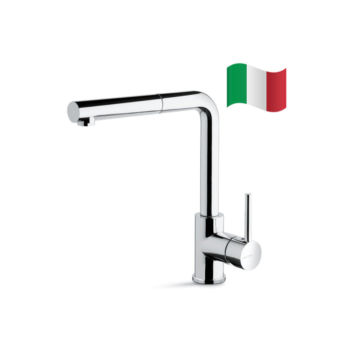 Prima+ Riace Single Lever L-Shaped Mixer Tap w/Pull Out - Chrome Image 1