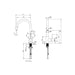 Prima+ Tiber Single Lever Mixer Tap w/Pull Out - Black & St/Steel Image 4