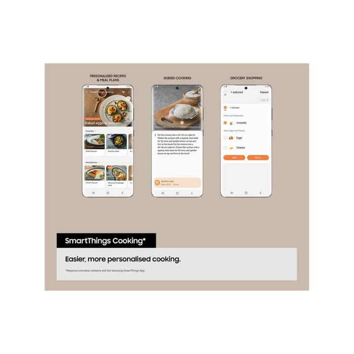 Samsung Bespoke Series 7 NQ5B7993AAA/U4 Compact Steam Combination Oven - Satin Beige Image 8