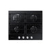 Samsung NA64D3000AK/U1 60cm Gas on Glass Hob - Black Glass Image 1