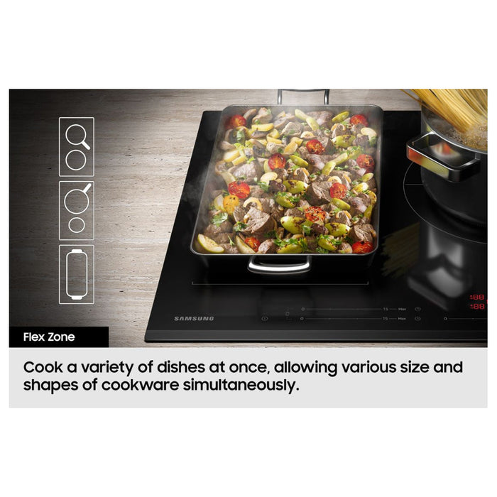 Samsung Series 6 NZ85C6058FK/U1 80cm Slim Induction Hob w/Flex Zone Plus - Black Image 9