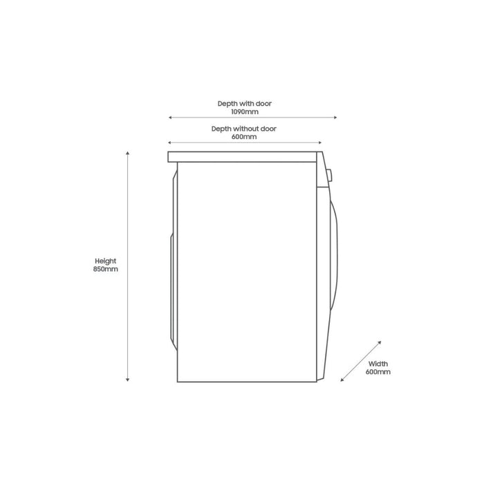 Samsung Series 6 WW11DG6B85LEU1 F/S 11kg 1400rpm SpaceMax Washing Machine - White Image 7