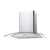 Unbranded CGM70NX 70cm Curved Glass Chimney Hood - St/Steel & Glass Image 1