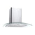 Unbranded CGM70NX 70cm Curved Glass Chimney Hood - St/Steel & Glass Image 2
