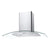 Unbranded CGM90NX/1 90cm Curved Glass Chimney Hood - St/Steel & Glass Image 1