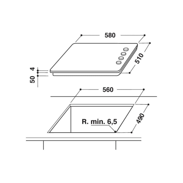 Whirlpool AKM 609 IX 60cm Ceramic Hob - Black Image 2