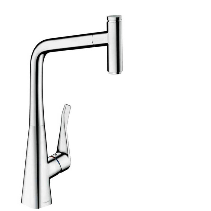 Hansgrohe Metris Select M71 - Single Lever Kitchen Mixer 320 with Pull-Out Spout, Single Spray Mode - Unbeatable Bathrooms