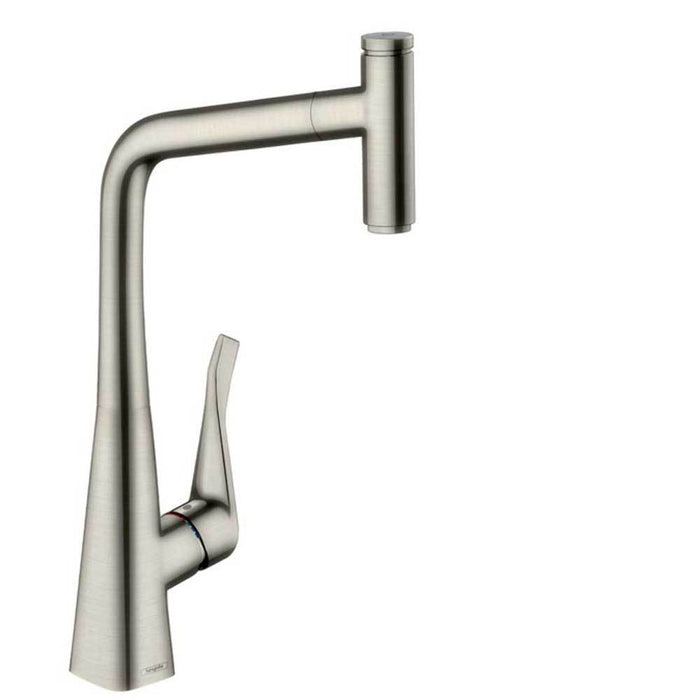 Hansgrohe Metris Select M71 - Single Lever Kitchen Mixer 320 with Pull-Out Spout, Single Spray Mode - Unbeatable Bathrooms