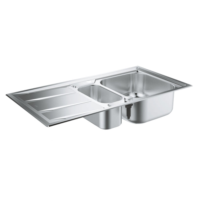 Grohe K400+ Stainless Steel Sink with Drainer - Unbeatable Bathrooms