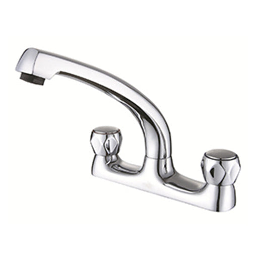 JTP Astra Deck Mounted Sink Mixer with Dual Flow - Swivel Spout - Unbeatable Bathrooms