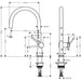 Hansgrohe Talis M54 - Single Lever Kitchen Mixer 220 - Single Spray Mode - Unbeatable Bathrooms
