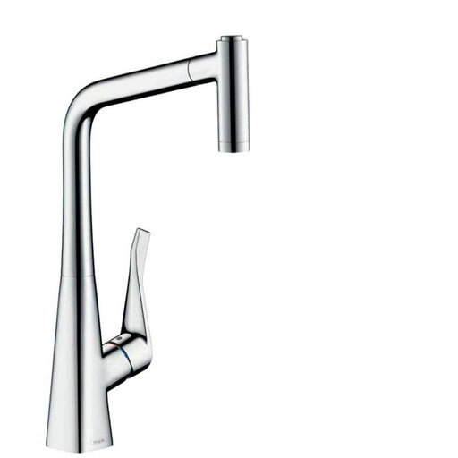 Hansgrohe Metris M71 - Single Lever Kitchen Mixer 320 with Pull-Out Spray and Sbox, 2 Spray Modes - Unbeatable Bathrooms