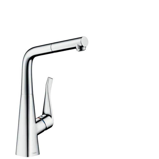 Hansgrohe Metris M71 - Single Lever Kitchen Mixer 320 with Pull-Out Spout and Sbox, Single Spray Mode - Unbeatable Bathrooms