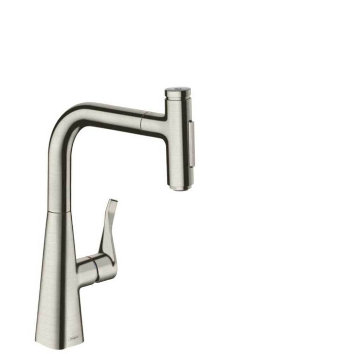 Hansgrohe Metris Select M71 - Single Lever Kitchen Mixer 240 with Pull-Out Spray and Sbox, 2 Spray Modes - Unbeatable Bathrooms
