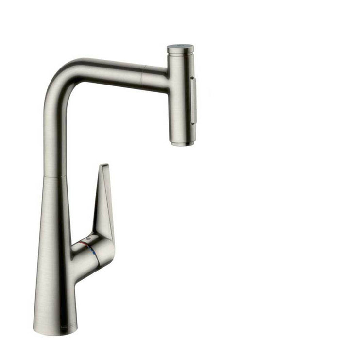 Hansgrohe Talis Select M51 - Single Lever Kitchen Mixer 300 with Pull-Out Spray and Sbox, 2 Spray Modes - Unbeatable Bathrooms