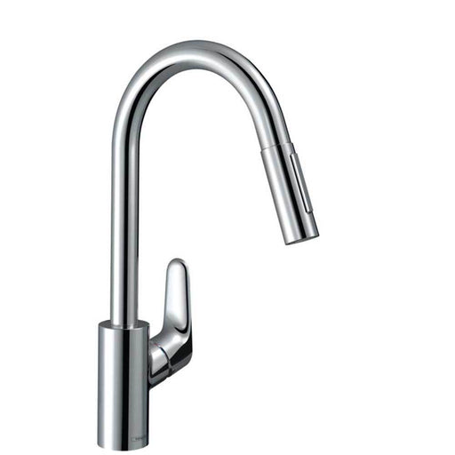 Hansgrohe Focus M41 - Single Lever Kitchen Mixer 240 with Pull-Out Spray and Sbox, 2 Spray Modes - Unbeatable Bathrooms
