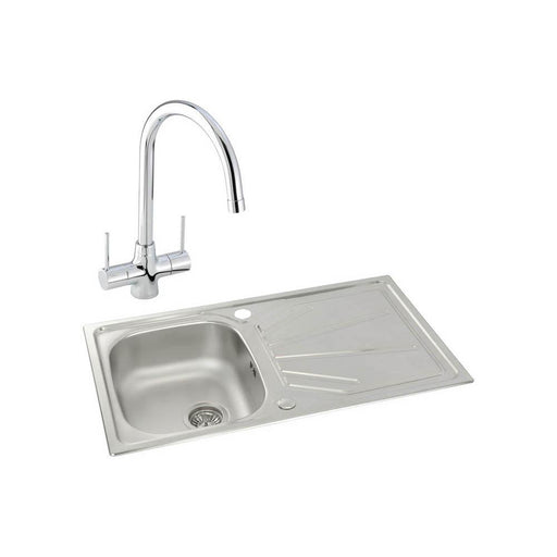 Abode Trydent 1 Bowel Inset Stainless Steel Sink & Tap Pack