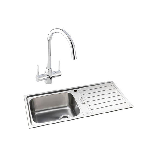 Abode Neron 1 Bowel Inset Stainless Steel Sink & Tap Pack