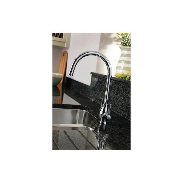Abode Xcite 1 Bowel Inset Black Metallic Sink & Tap Pack Additional Image - 8