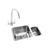 Abode Matrix 1.5 Bowel Undermount Stainless Steel Sink & Tap Pack Additional Image - 14