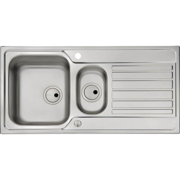 Abode Connekt 1.5 Bowel Inset Stainless Steel Sink & Tap Pack Additional Image - 1
