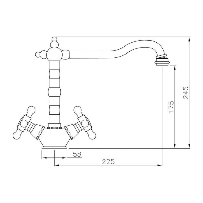 Abode Melford Monobloc Mixer Tap Additional Image - 3