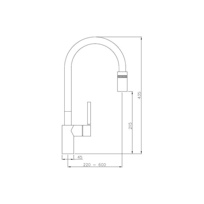 Abode Ratio Single Lever Mixer Tap with Pull Out Additional Image - 3