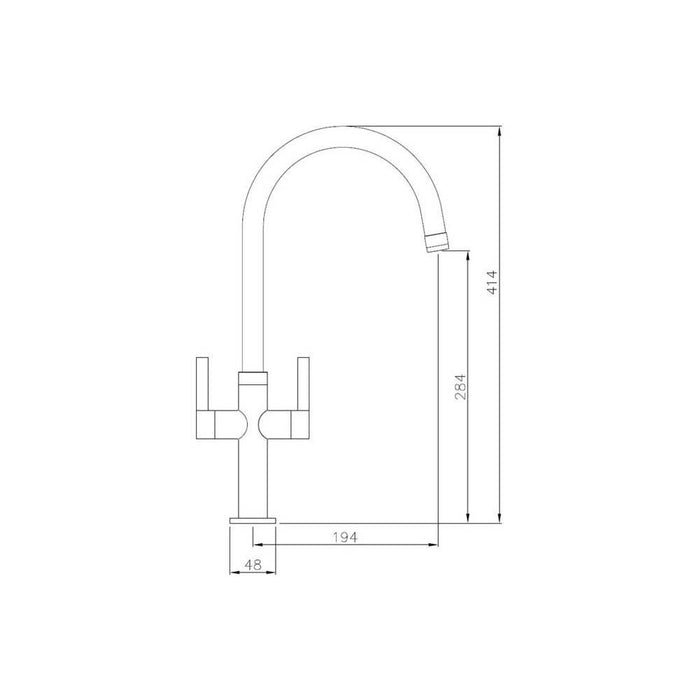 Abode Linear Style Monobloc Mixer Tap Additional Image - 2