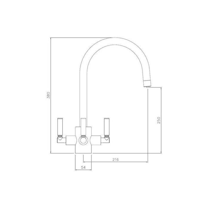 Abode Orcus 3 Way Aquifier Mixer Tap Additional Image - 2
