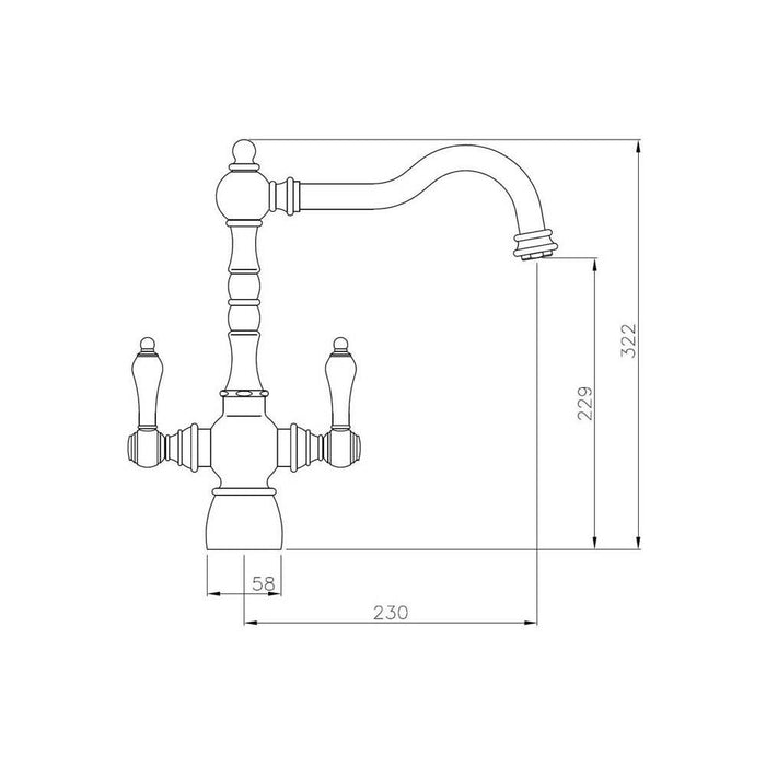 Abode Bayenne Monobloc Mixer Tap Additional Image - 3